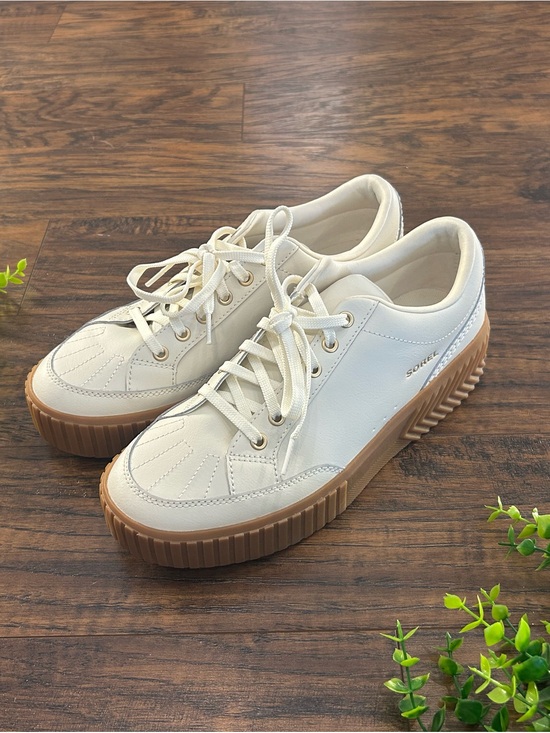 Sorel Shoes - SOREL Women’s ONA Ave Low Sneakers Cream Leather Platform Gum Sole Size 11